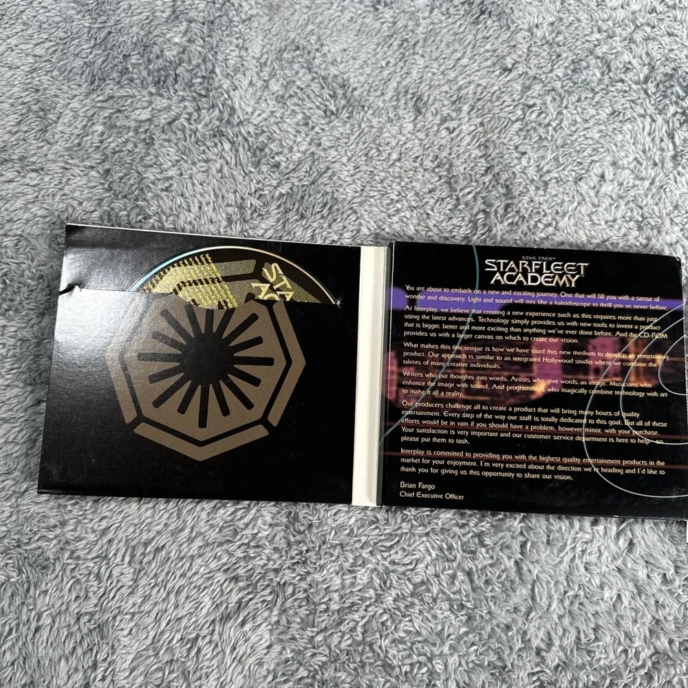 STAR TREK STARFLEET ACADEMY Interplay 1997 VTG PC Game CD-Rom 5 Discs W/ Sleeve